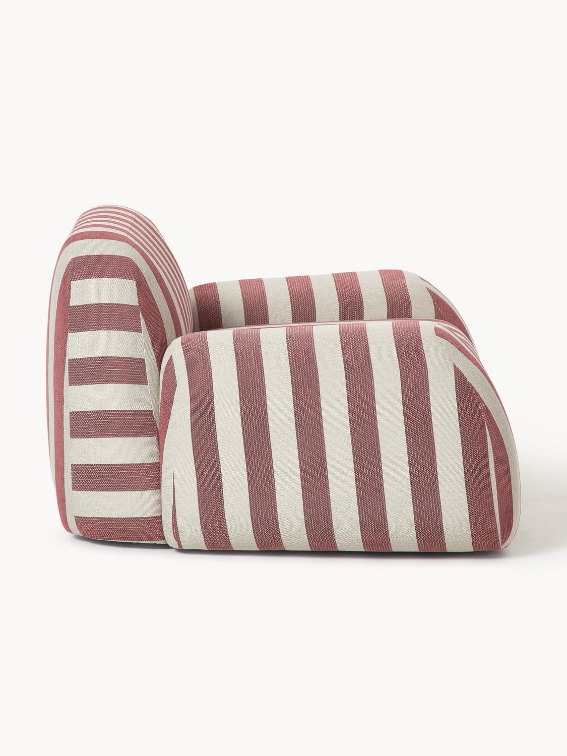 Wolke Striped Lounge Chair — Greige