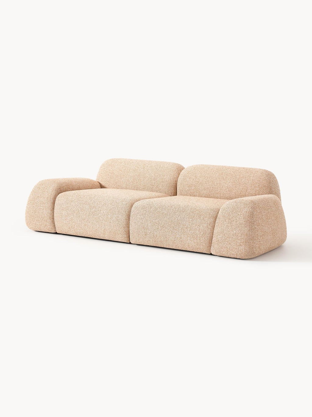 Wolke Modular Bouclé Sofa (3-seater) — Beige