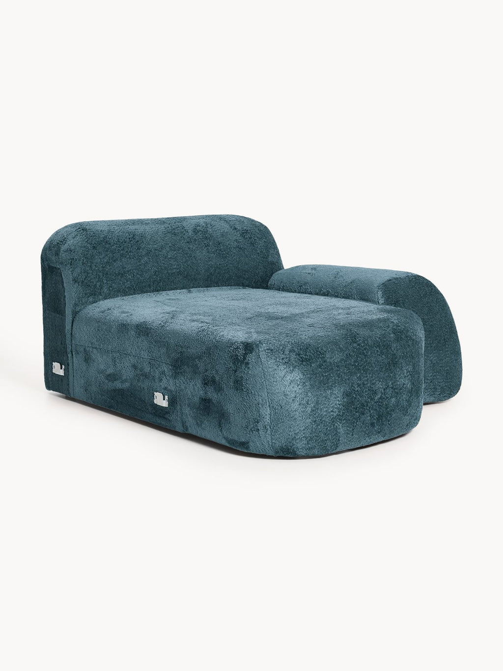Wolke Teddy Bouclé-Chaise — Petrol Blue