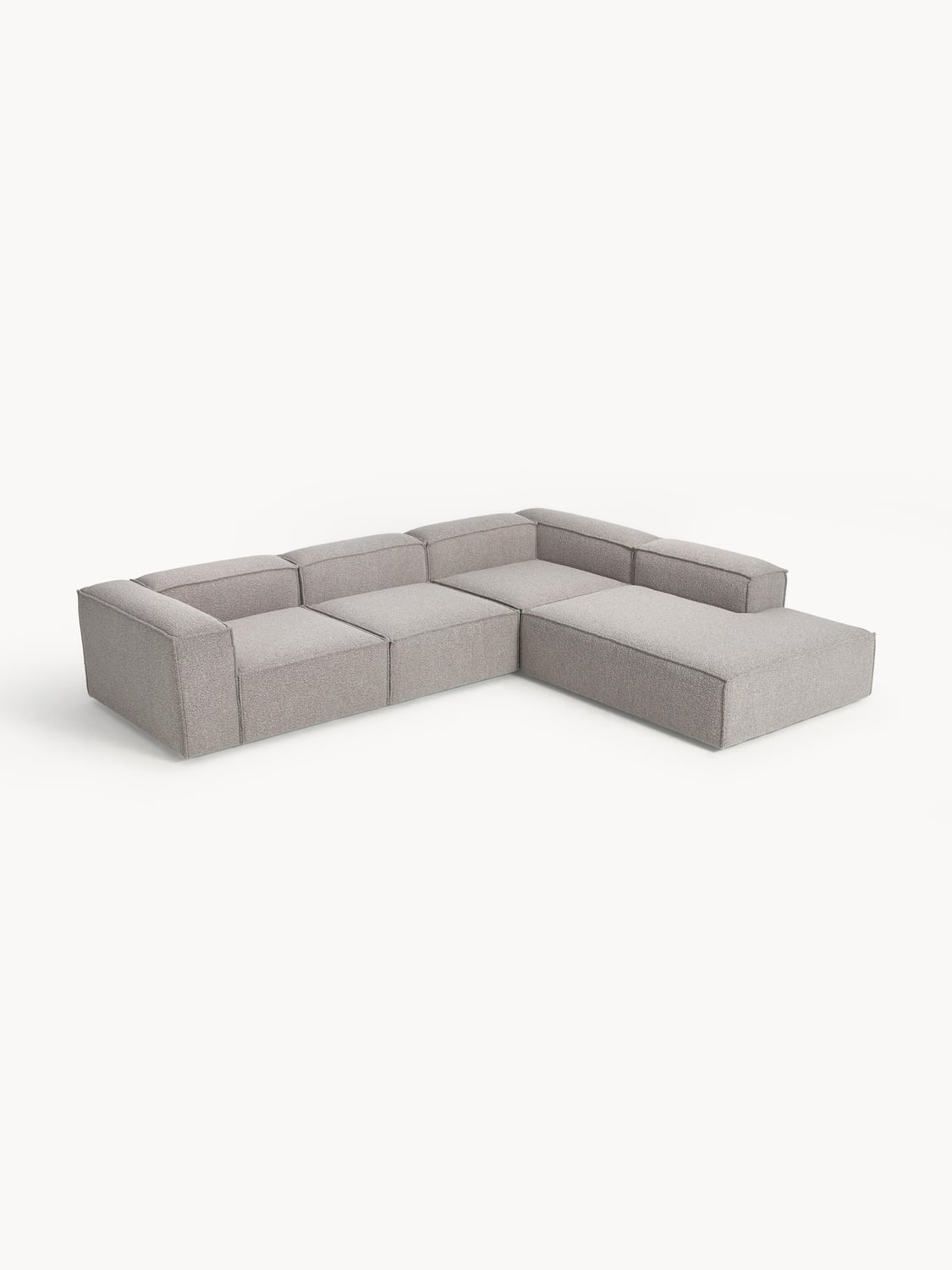 Lennon Modular XL Corner Sofa (4-seater) in Bouclé — Sage