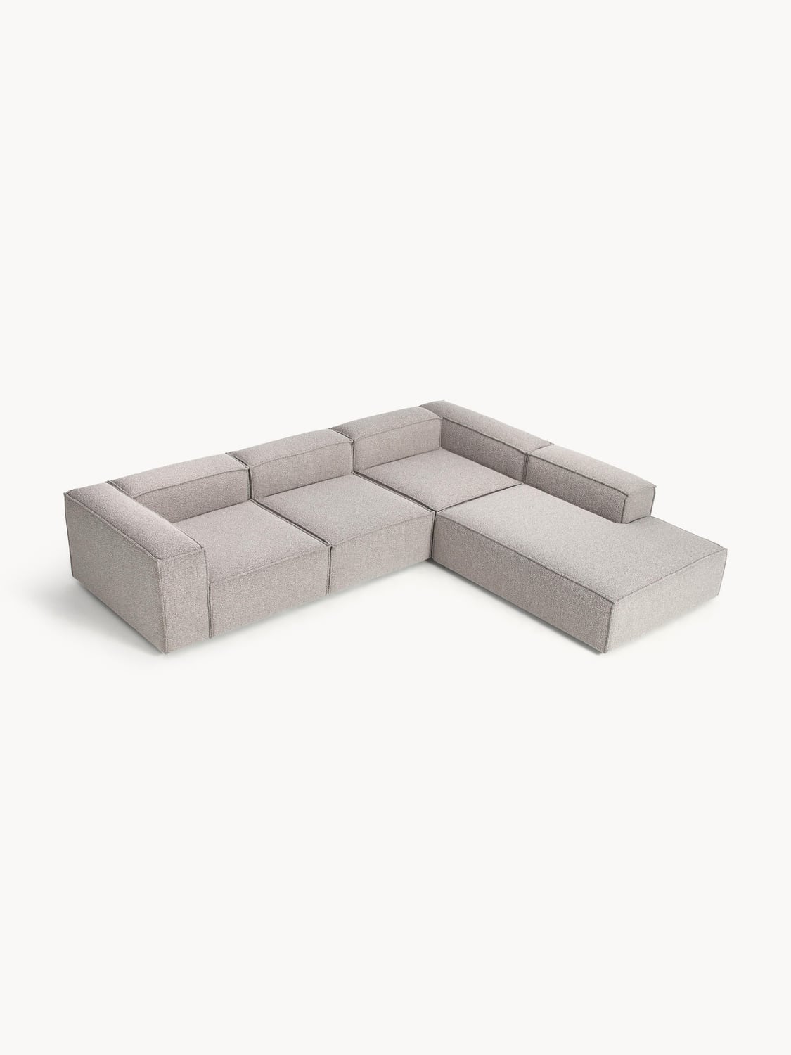 Lennon Modular XL Corner Sofa (4-seater) in Bouclé — Sage