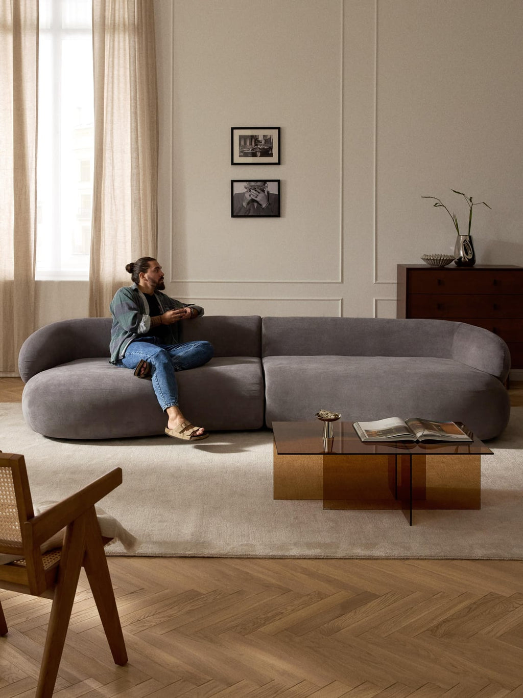 Alba Sofa (4-seater) — Dark Grey