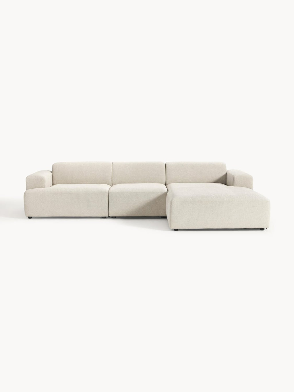 Melva Corner Sofa (4-seater) — Light Grey