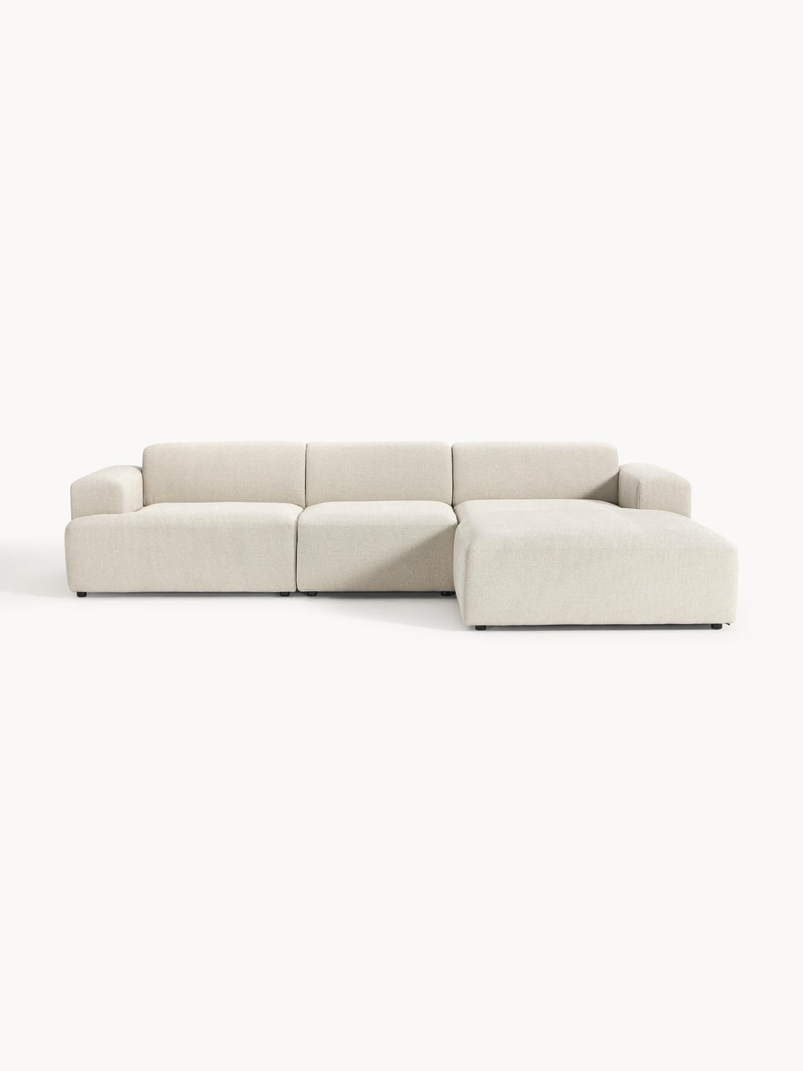 Melva Corner Sofa (4-seater) — Light Grey