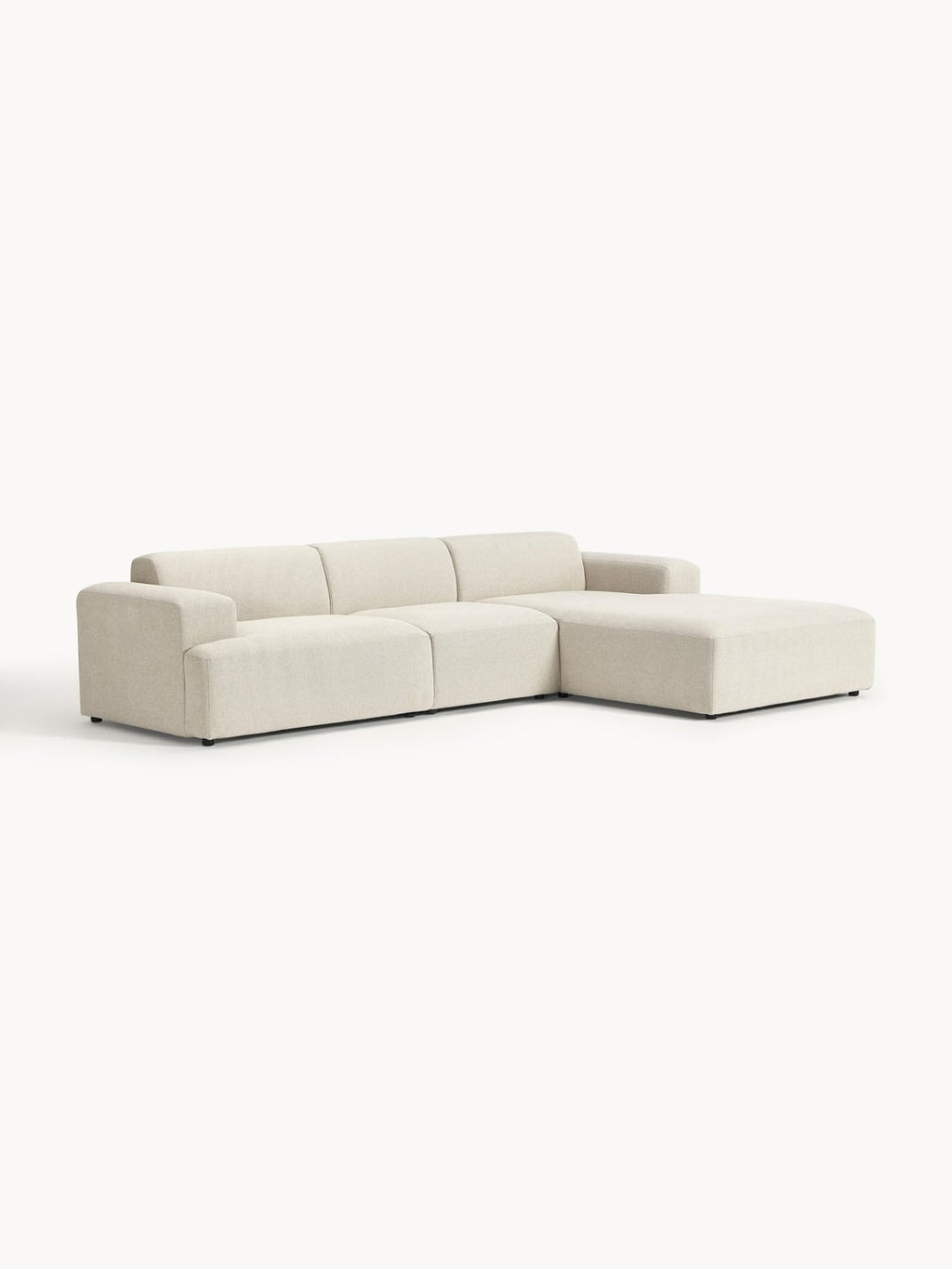 Melva Corner Sofa (4-seater) — Light Grey