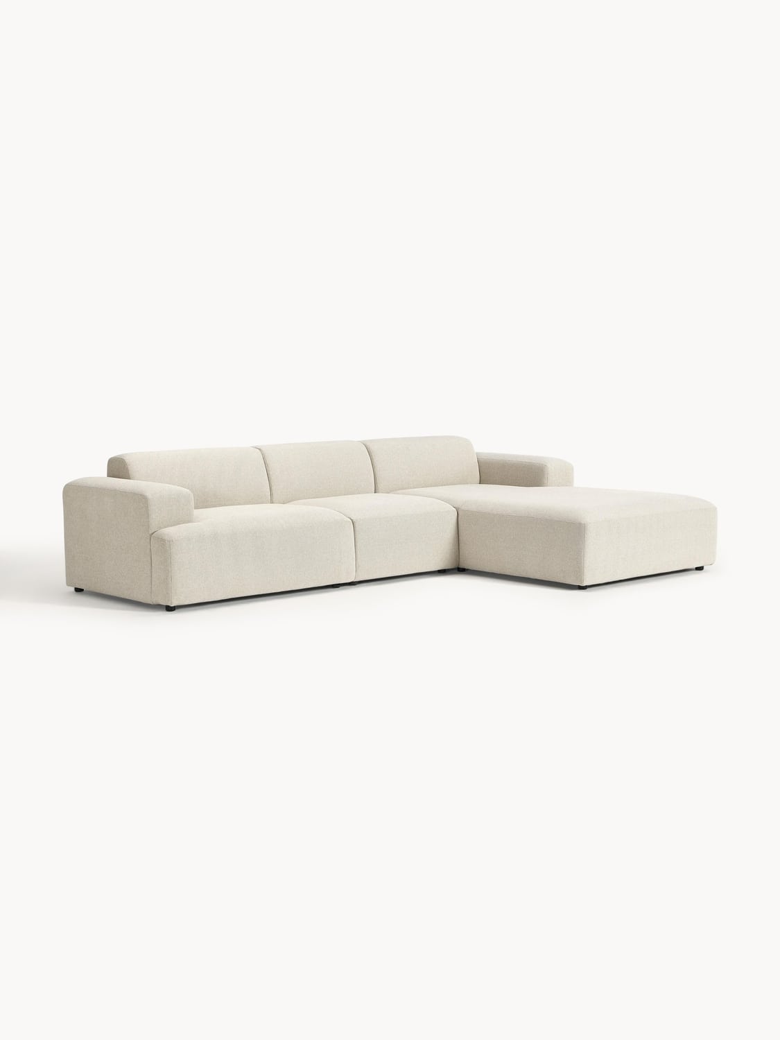 Melva Corner Sofa (4-seater) — Light Grey