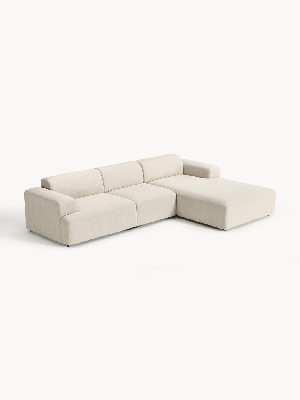 Melva Corner Sofa (4-seater) — Light Grey