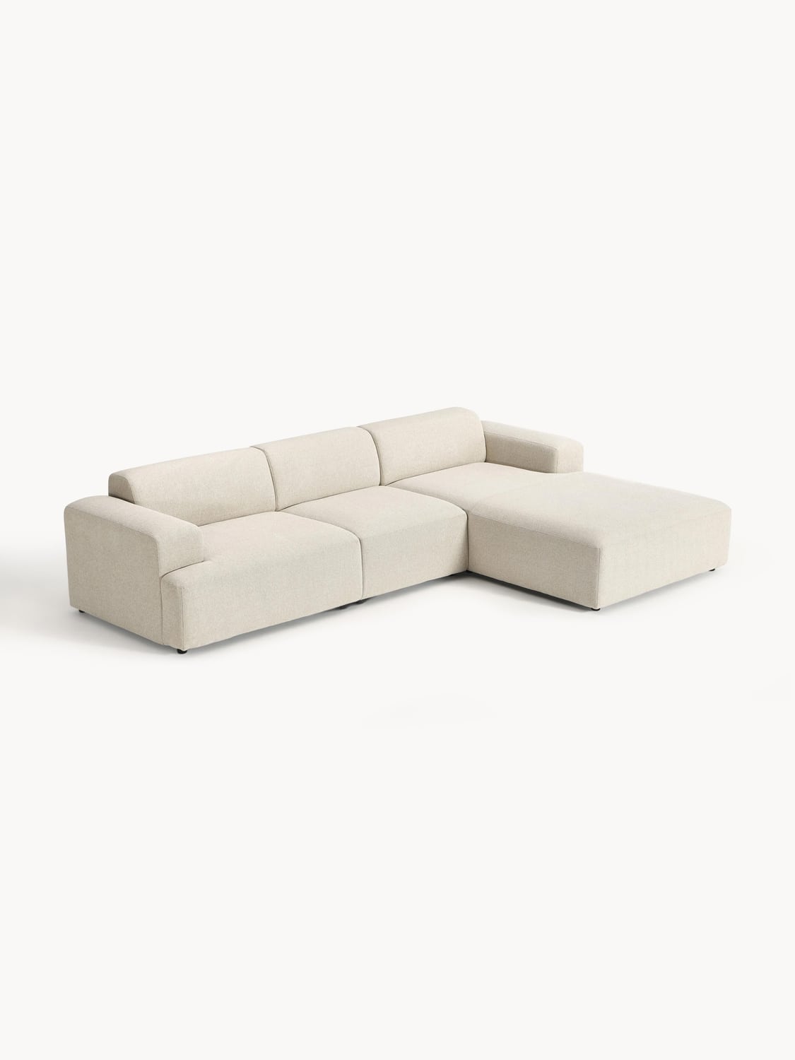 Melva Corner Sofa (4-seater) — Light Grey