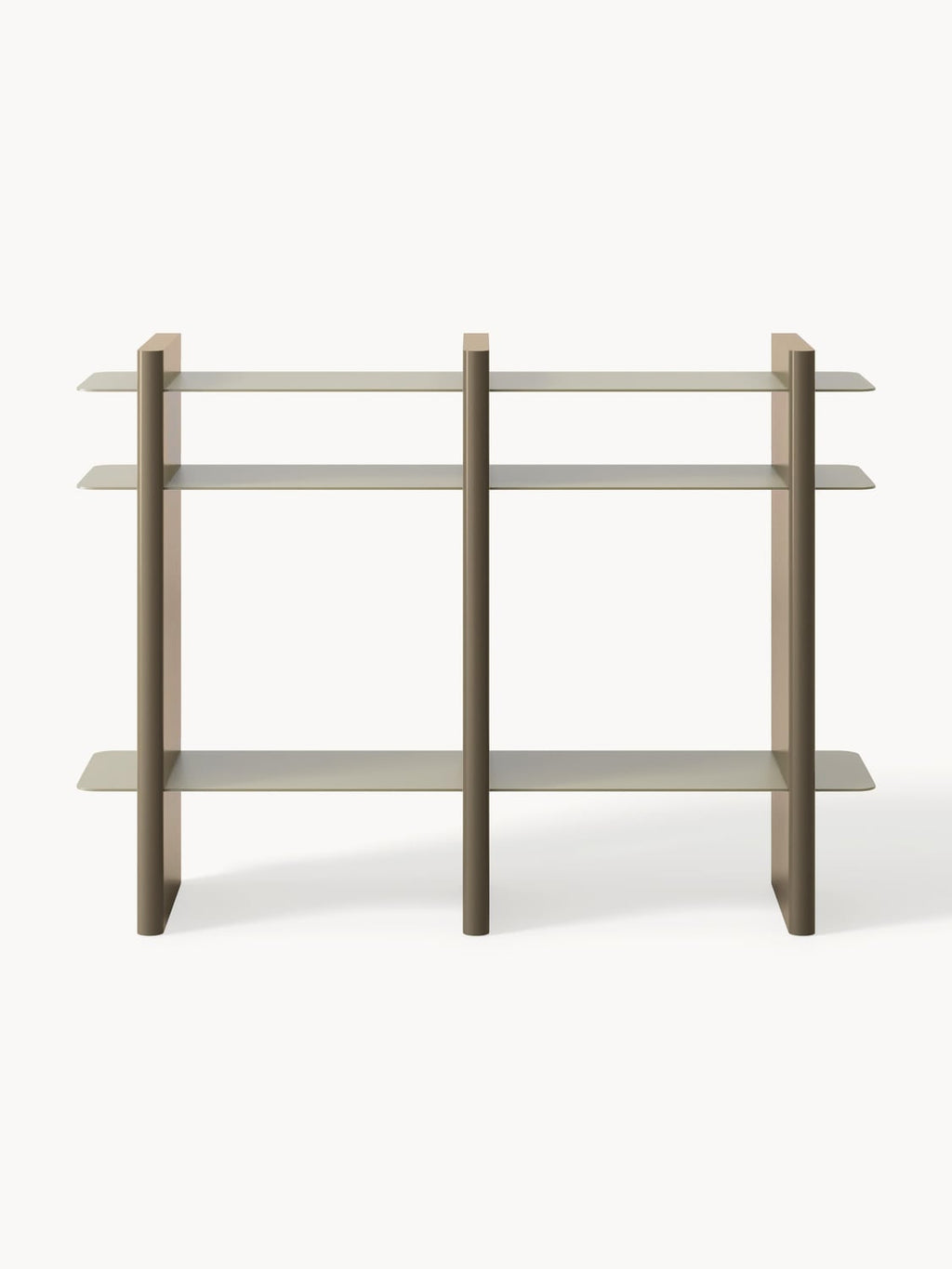 Rami Shelving Unit with Metal Elements — Taupe