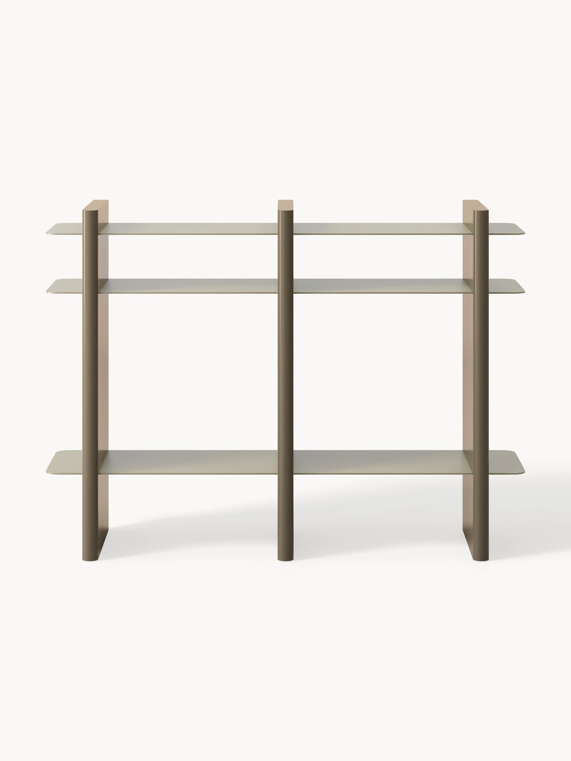 Rami Shelving Unit with Metal Elements — Taupe