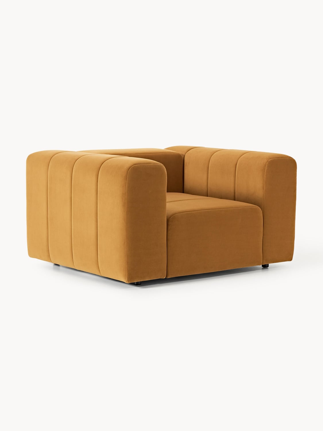Lena Velvet-Lounge Chair — Caramel