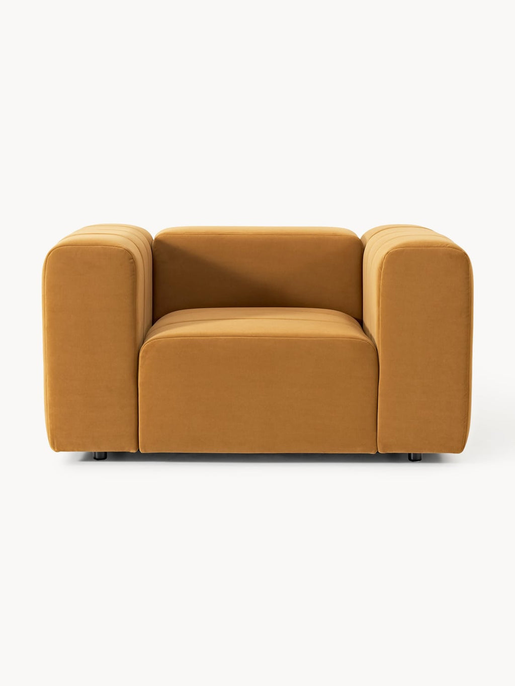 Lena Velvet-Lounge Chair — Caramel