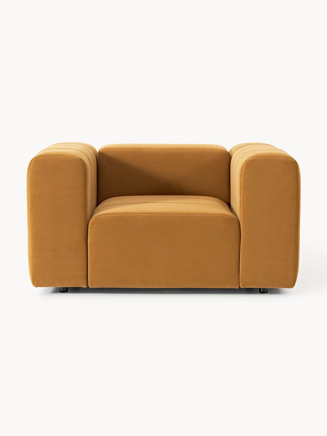 Lena Velvet-Lounge Chair — Caramel