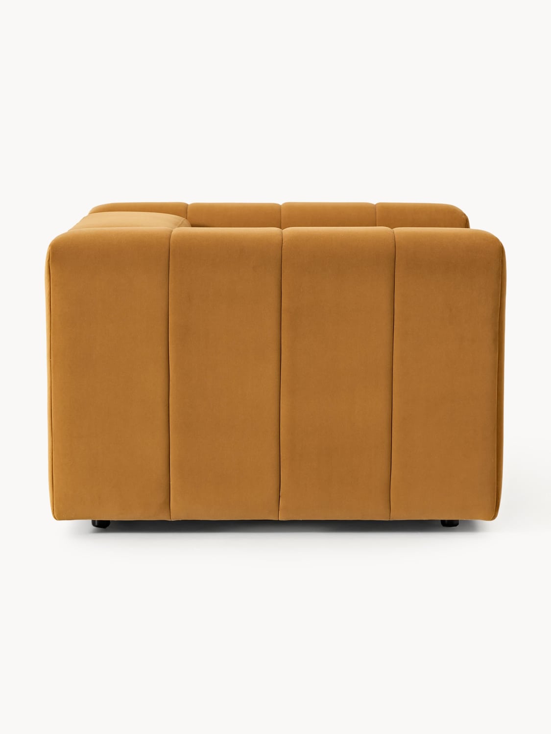 Lena Velvet-Lounge Chair — Caramel