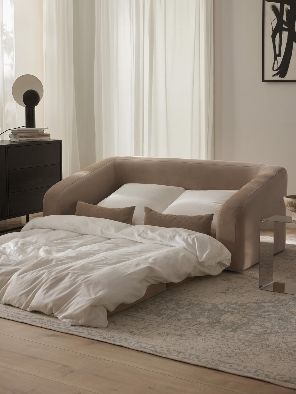 Eliot Sofa Bed (2-seater) — Sand