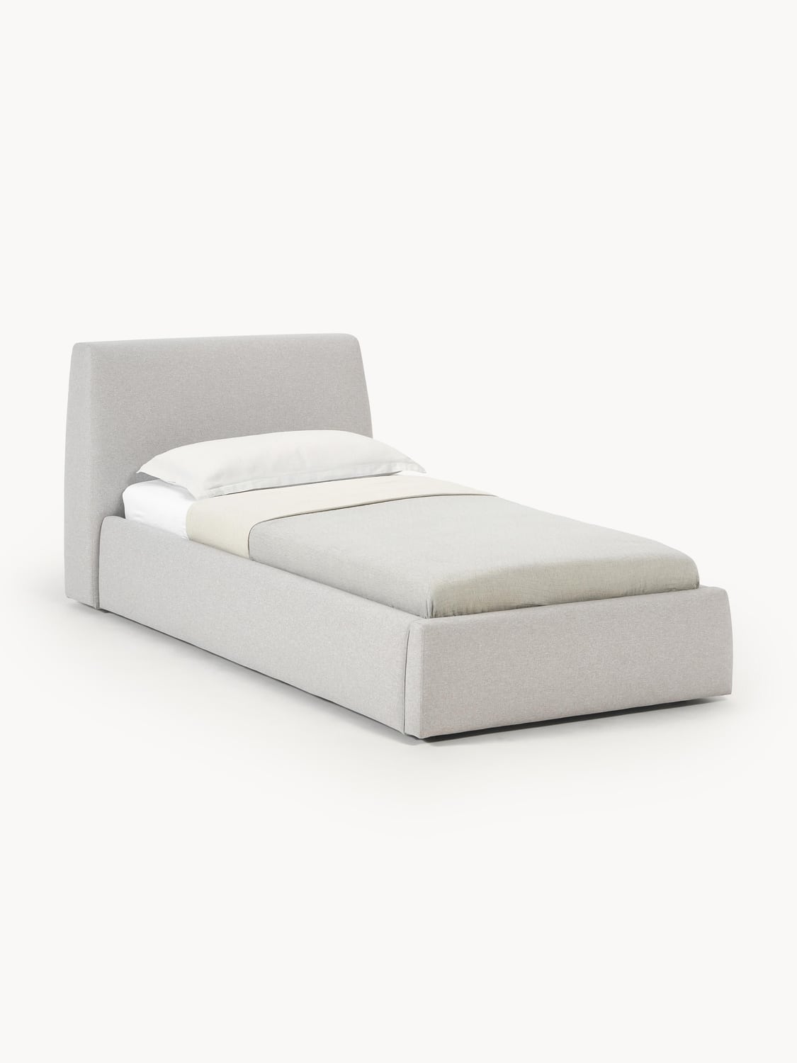 Cloud Single Bed — Light Grey