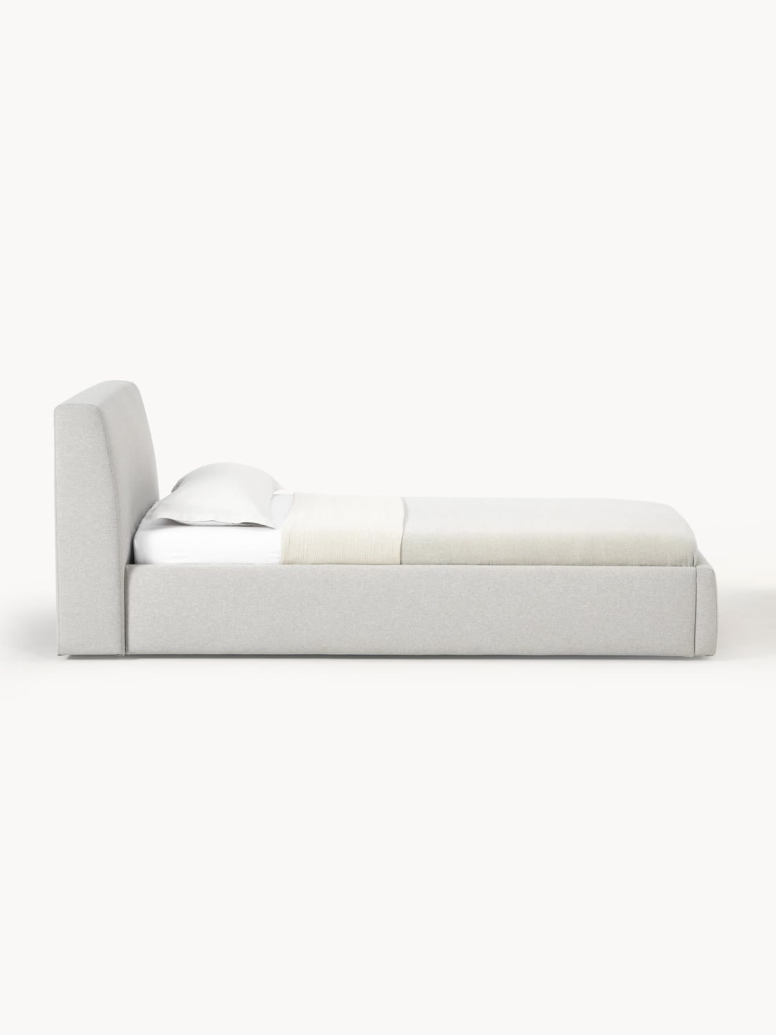 Cloud Single Bed — Light Grey