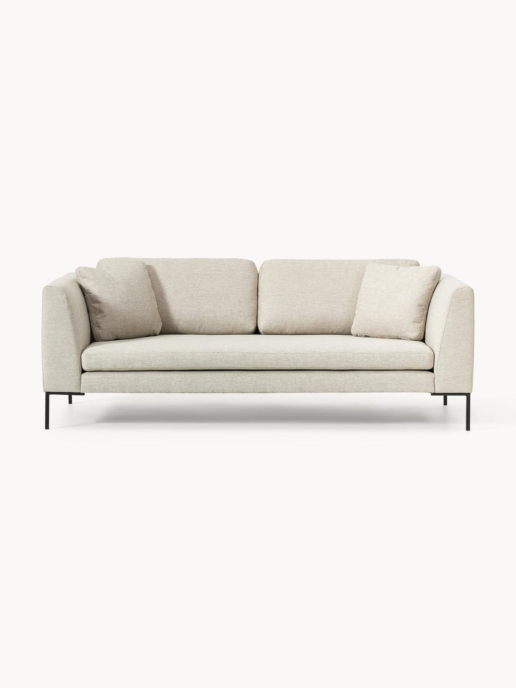 Emma Sofa (3-seater) with Metal Legs — Light Grey