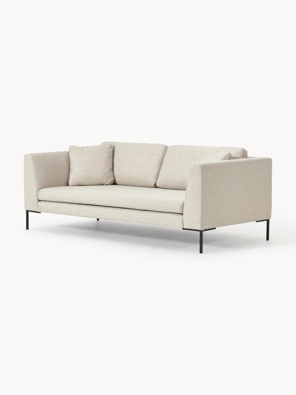 Emma Sofa (3-seater) with Metal Legs — Light Grey