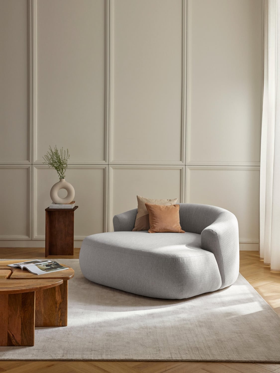 Sofia XL-Lounge Chair — Grey