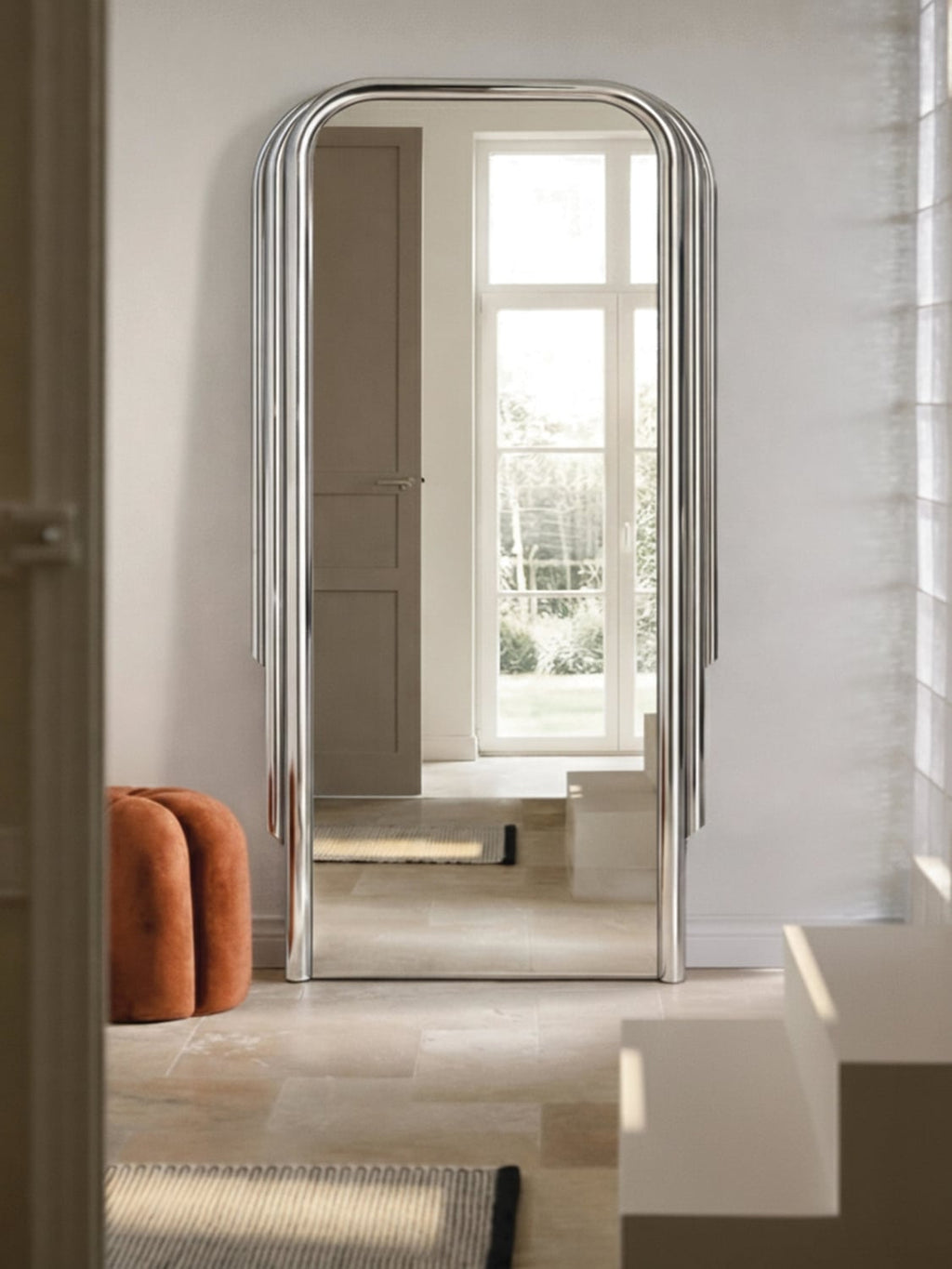 Lina Large Full-Length Mirror — Pearl Grey