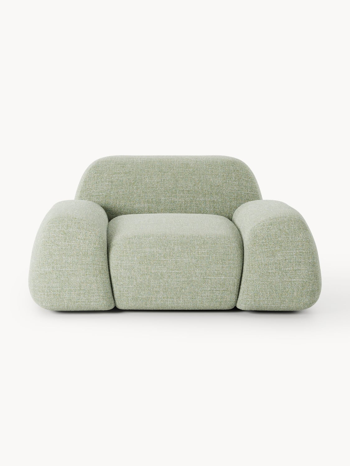 Wolke Bouclé Lounge Chair — Taupe