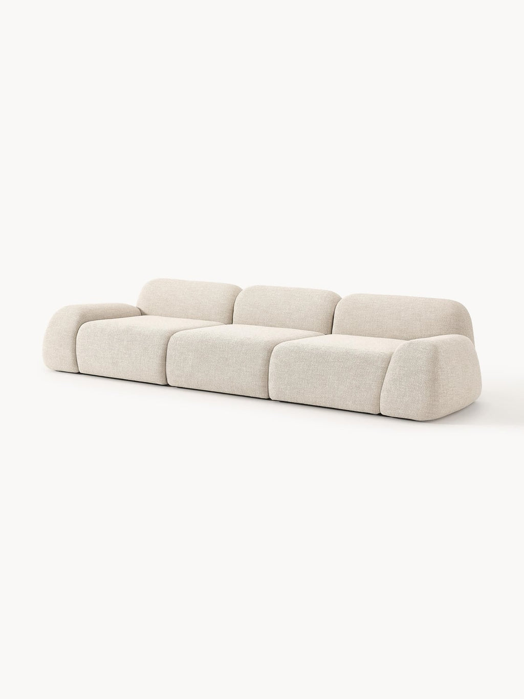 Wolke Modular Bouclé Sofa (4-seater) — Off-White