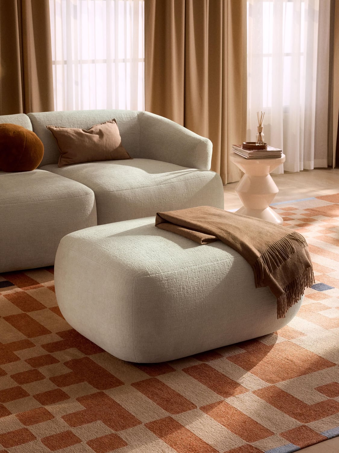 Sofia Ottoman — Off-White