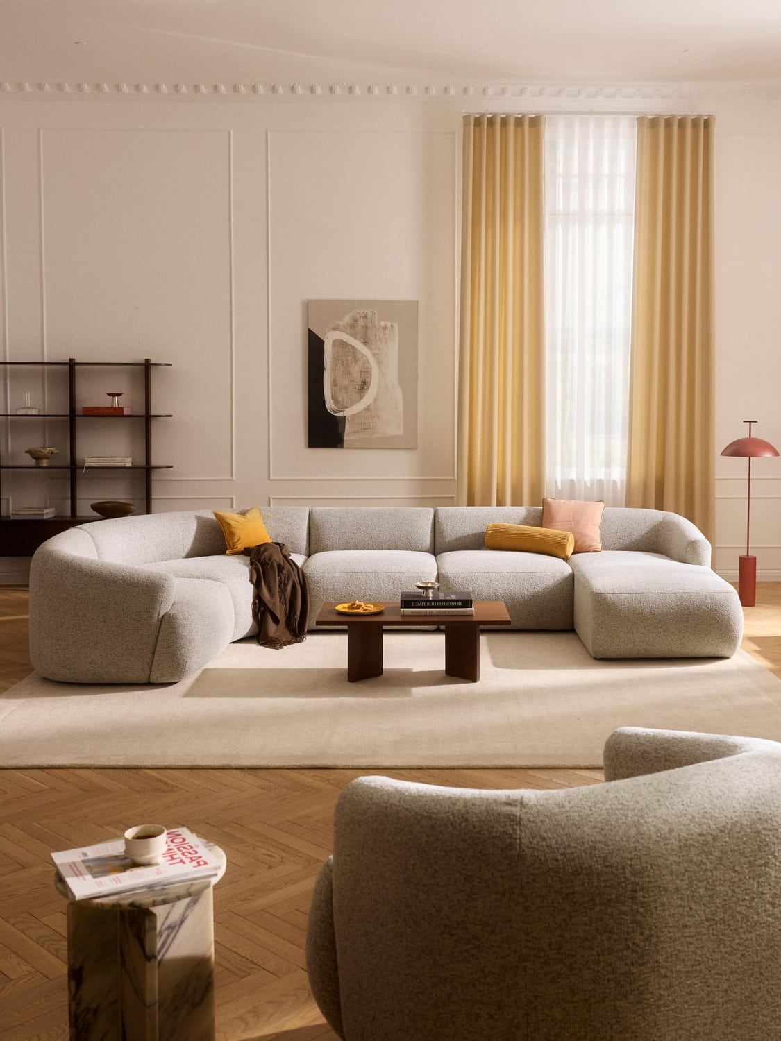 Sofia Modular Bouclé XL Sofa — Light Grey