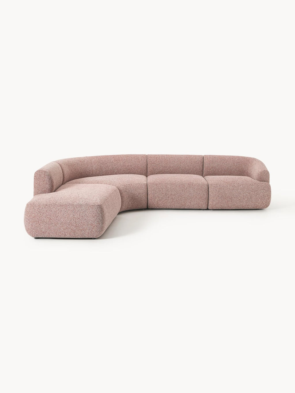 Sofia Modular Bouclé Corner Sofa (4-seater) — Warm Grey