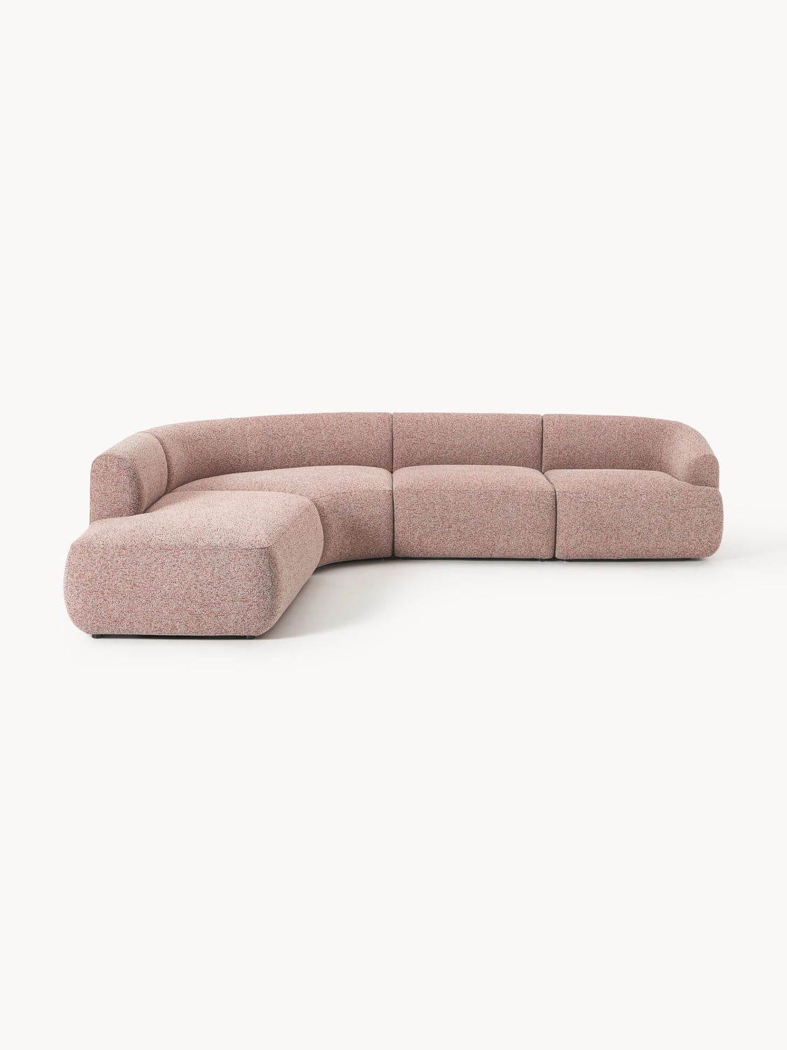 Sofia Modular Bouclé Corner Sofa (4-seater) — Warm Grey