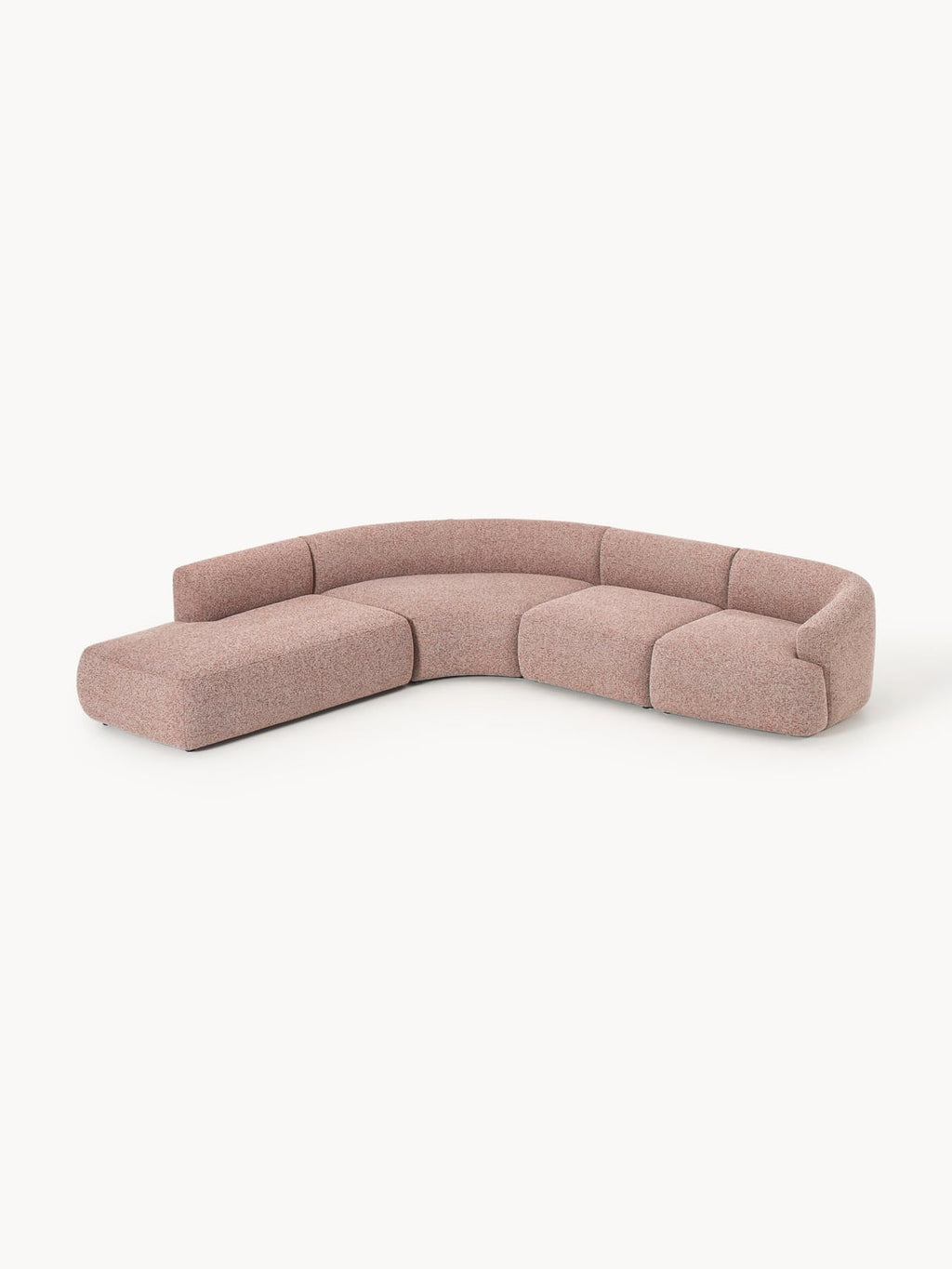 Sofia Modular Bouclé Corner Sofa (4-seater) — Warm Grey