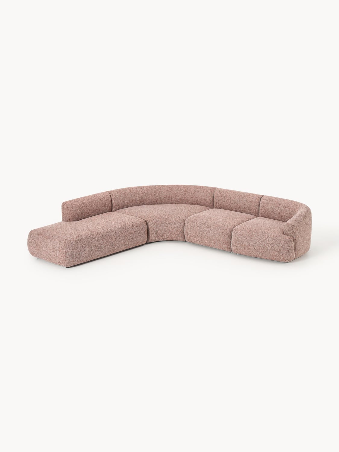 Sofia Modular Bouclé Corner Sofa (4-seater) — Warm Grey
