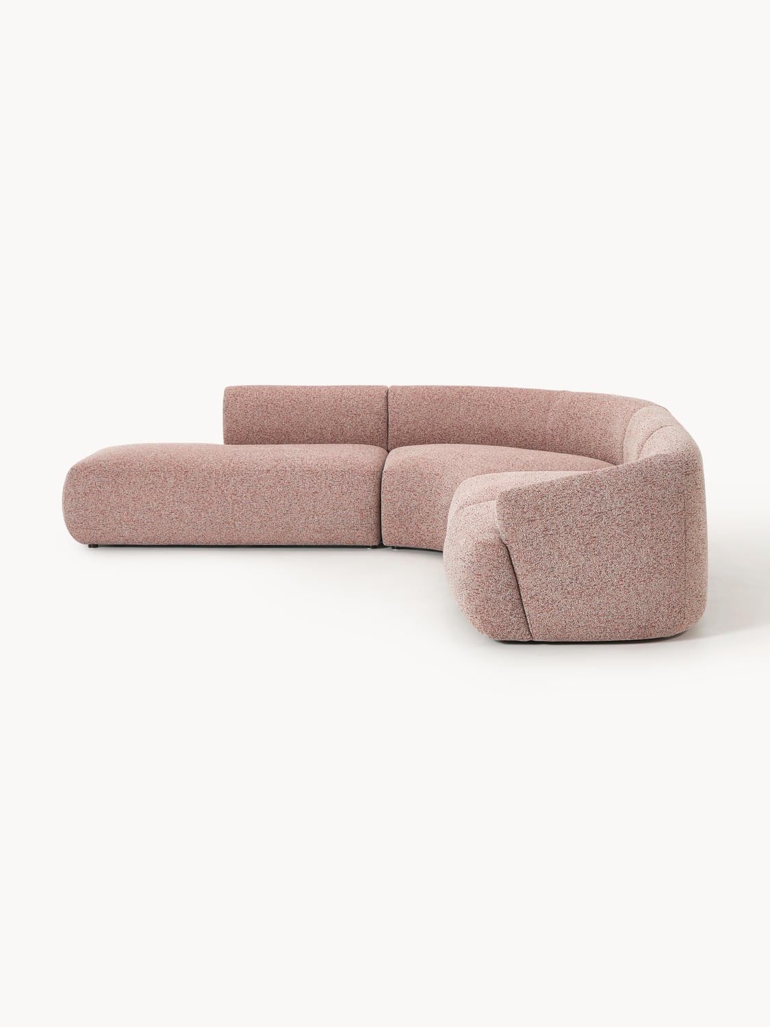 Sofia Modular Bouclé Corner Sofa (4-seater) — Warm Grey