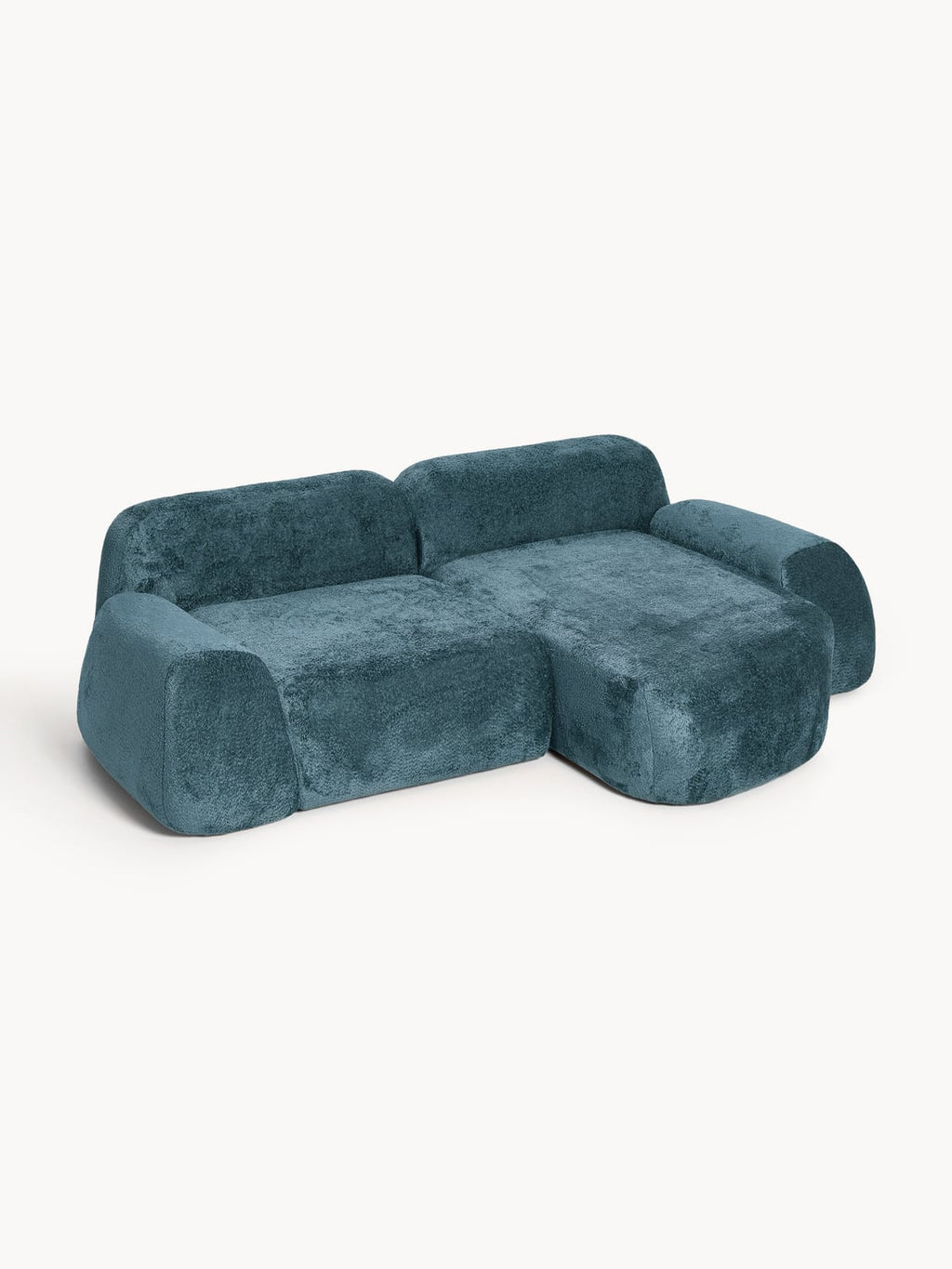 Wolke Modular Teddy Bouclé Corner Sofa (3-seater) — Teal