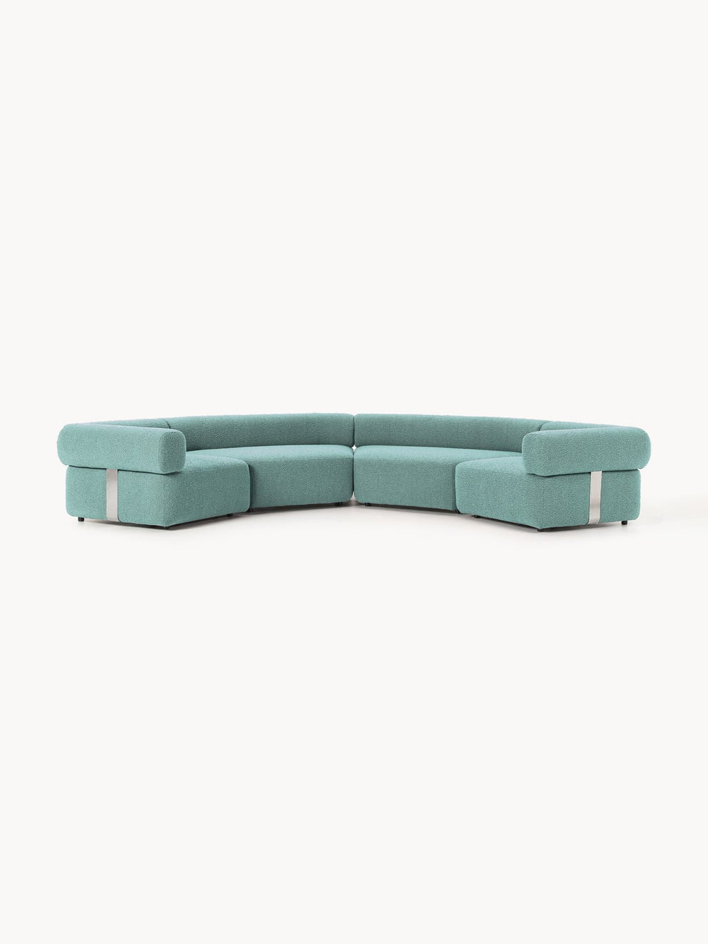 Anton Large Modular Bouclé Sofa — Grey