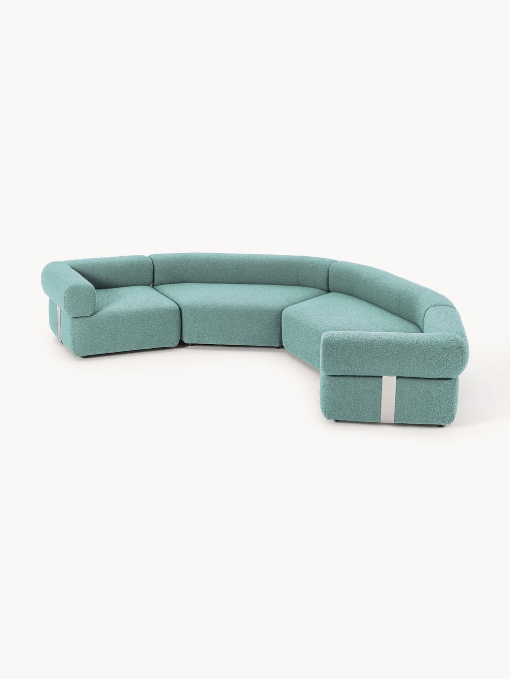 Anton Large Modular Bouclé Sofa — Grey