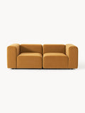 Lena Modular Velvet-Sofa (3-seater) — Caramel