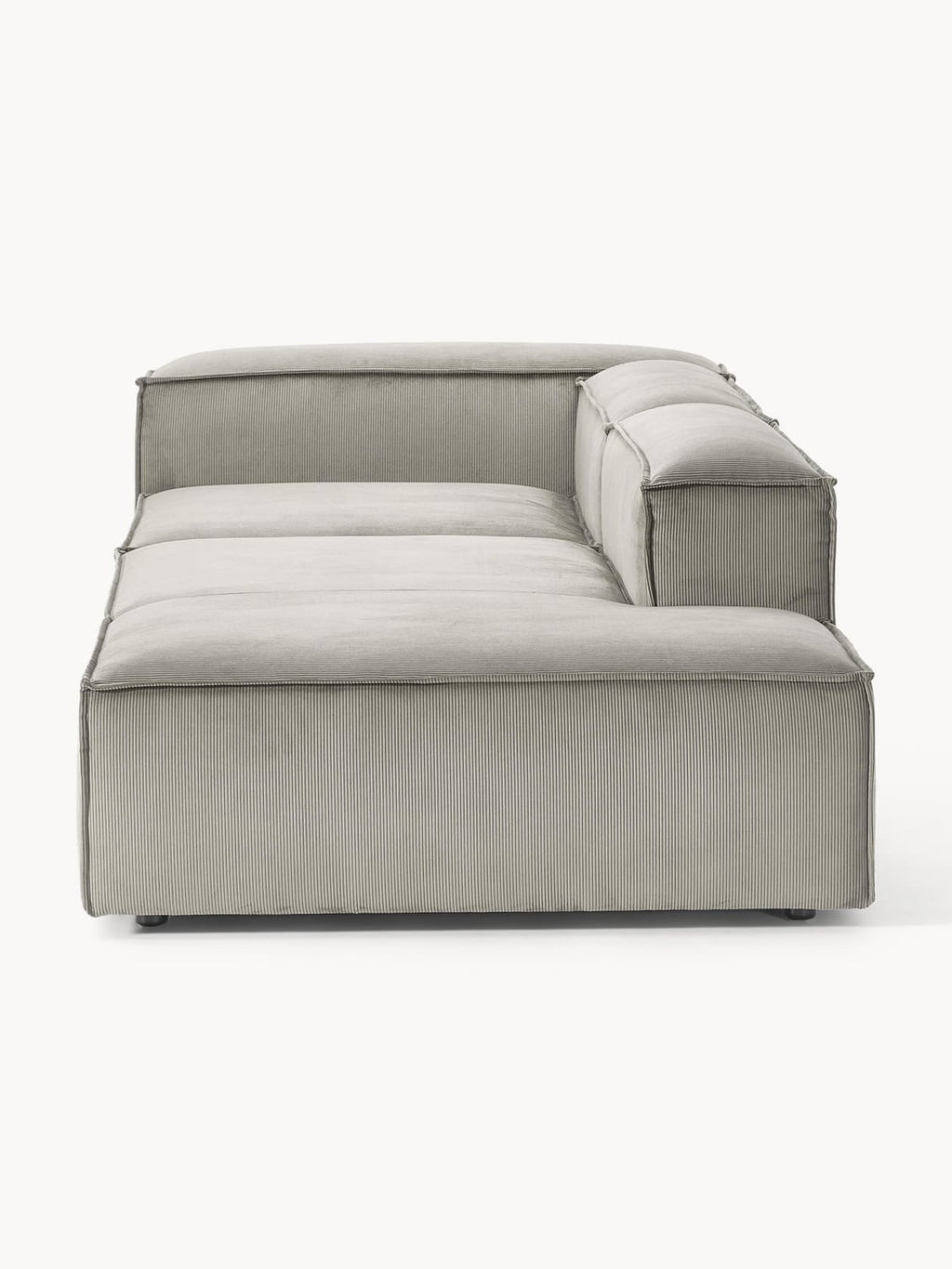Lennon Modular Ottoman in Corduroy — Warm Grey