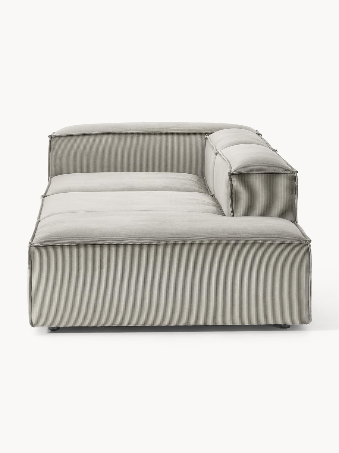 Lennon Modular Ottoman in Corduroy — Warm Grey