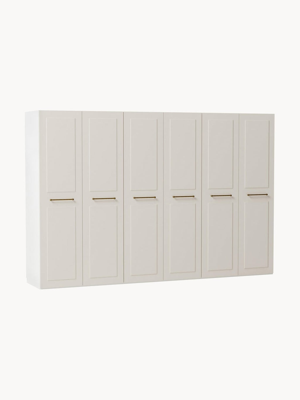 Charlotte Modular Hinged-Door Wardrobe, 100 cm Width, in various sizes — Light Grey
