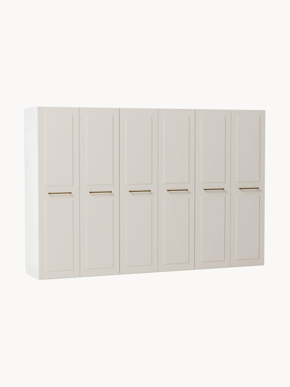 Charlotte Modular Hinged-Door Wardrobe, 100 cm Width, in various sizes — Light Grey