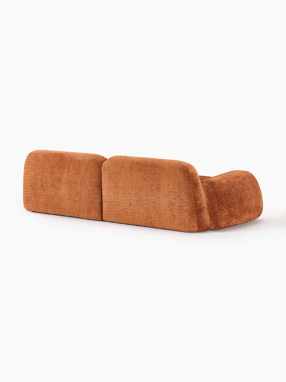 Wolke Modular Teddy Bouclé Sofa (3-seater) — Terracotta