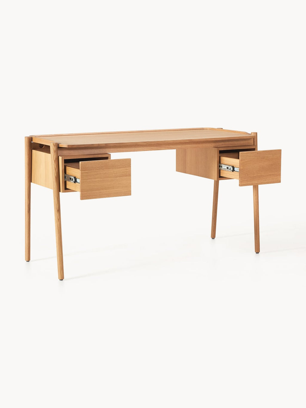 Libby Wood-Desk with Drawers — Camel