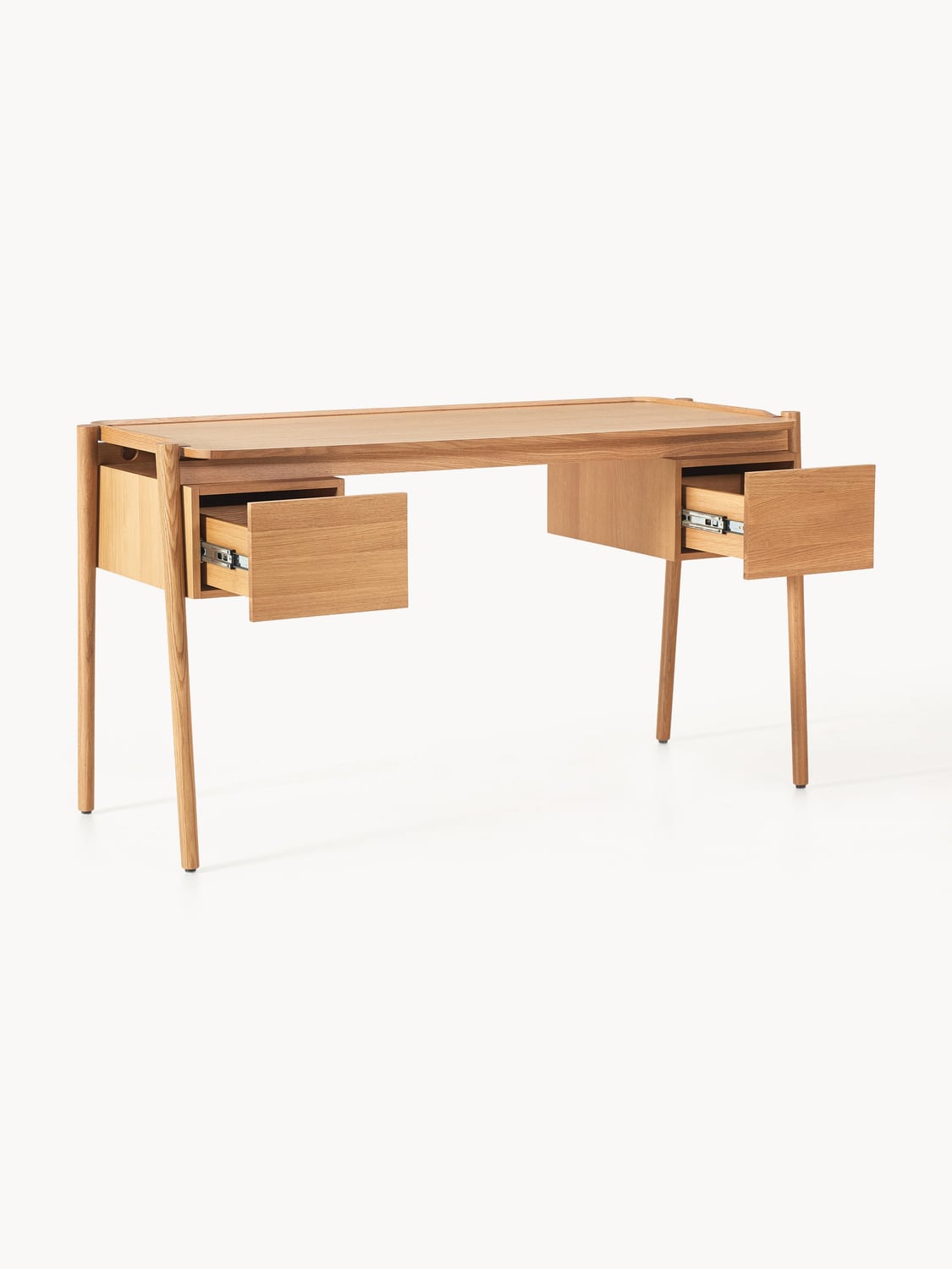 Libby Wood-Desk with Drawers — Camel