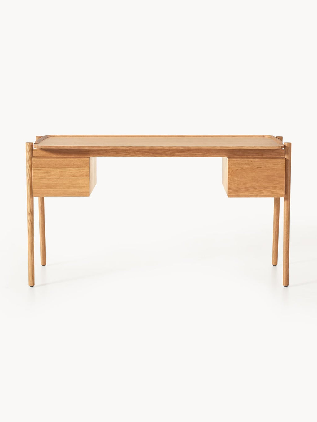 Libby Wood-Desk with Drawers — Camel
