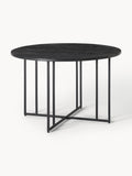 Luca Round Dining Table in Mango Wood, in various sizes — Lilac