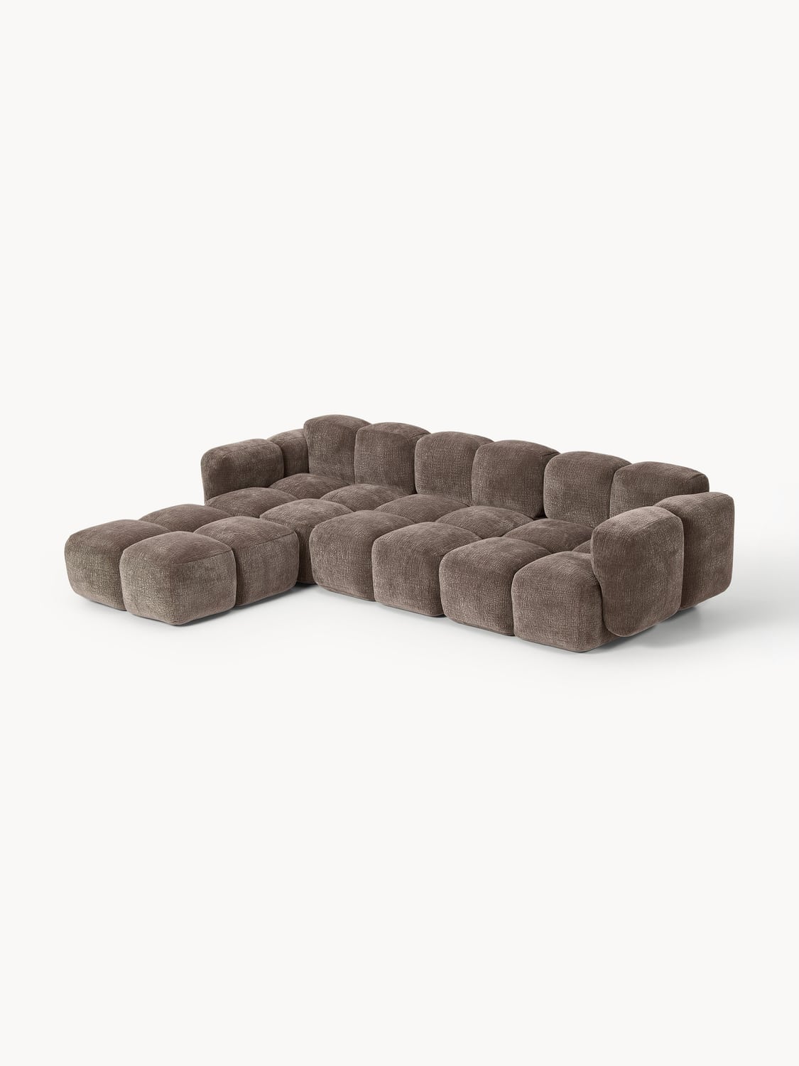 Tayla Modular Sofa (4-seater) with Ottoman (left/right) — Dark Grey