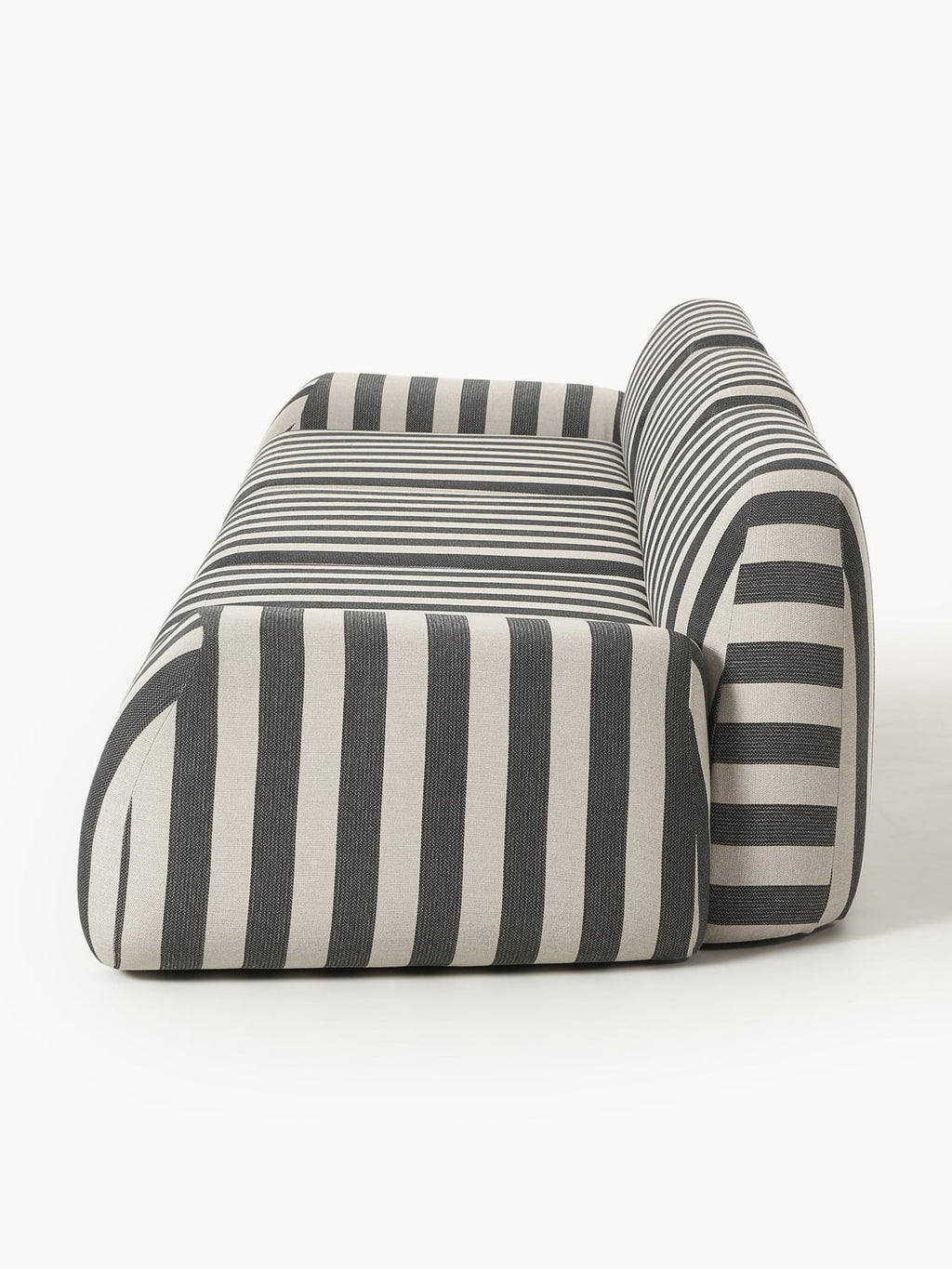 Wolke Modular Striped Sofa (4-seater) — Grey