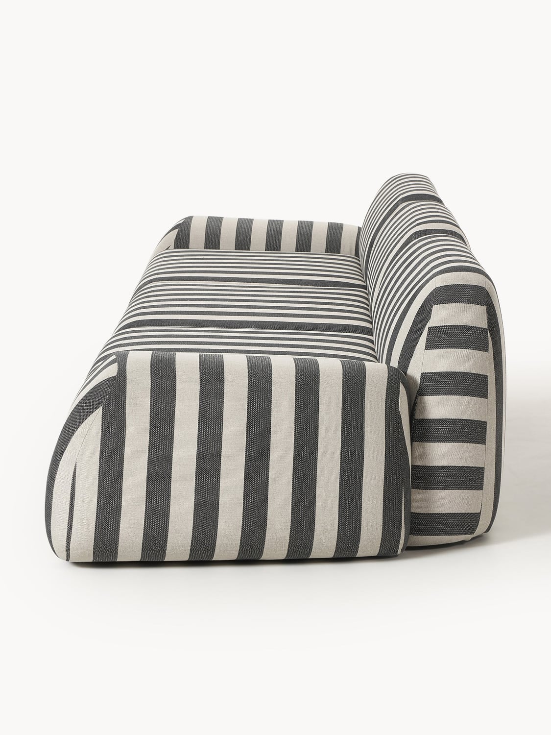 Wolke Modular Striped Sofa (4-seater) — Grey